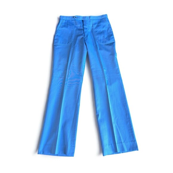 Vintage Sansabelt Blue Golf Pants 70s Mod Slacks Men’s Retro Style - Picture 5 of 16